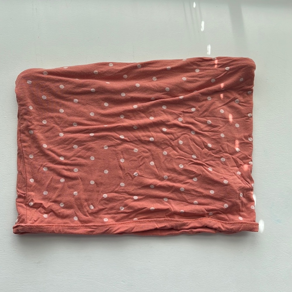 American eagle / salmon pink / poka dot tube top
